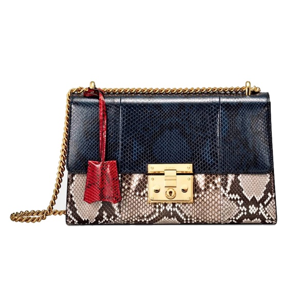 Gucci Handbags - New Gucci Padlock Medium Python Shoulder Bag